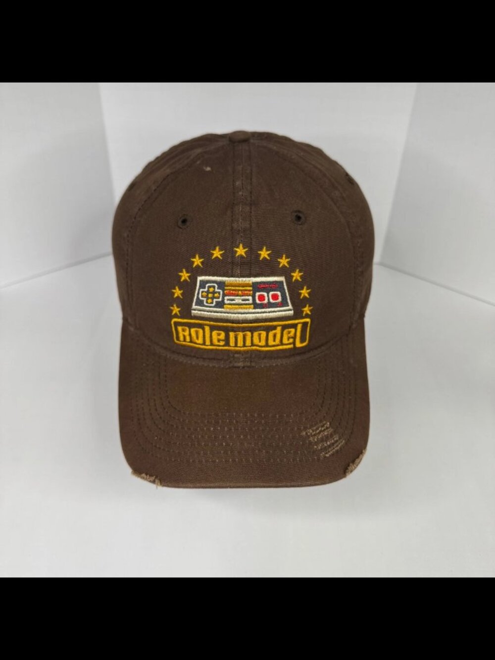 Nintendo Role Model Strapback Hat Cap Men's One Size Brown Adjustable Bio Domes
